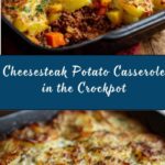 Crockpot Cheesesteak Potato Casserole Recipe