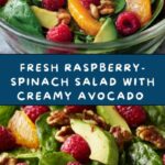Raspberry-Spinach Salad with Avocado & Walnuts Recipe