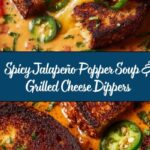 Spicy Jalapeño Popper Soup with Grilled Cheese Dippers Recipe