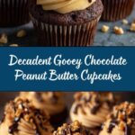 Gooey Chocolate Peanut Butter Cupcakes Recipe