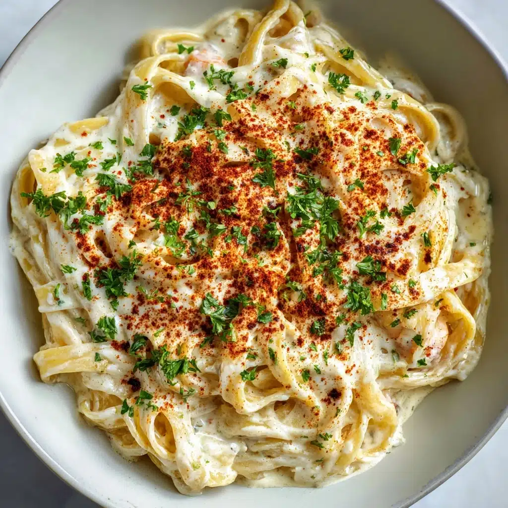 Crab Fettuccine Alfredo Recipe - Recipe Image