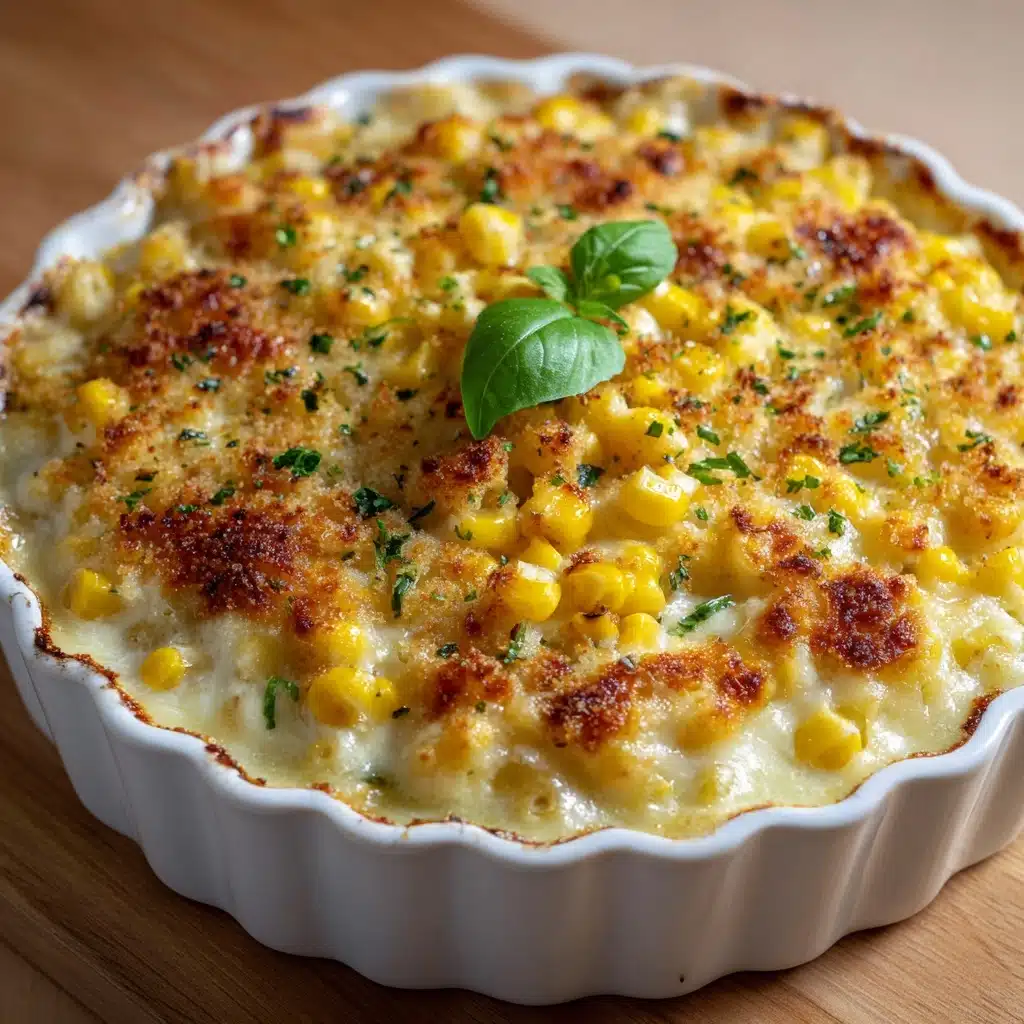 Honey-Glazed Corn Casserole with a Crispy Parmesan Crust Recipe - Recipe Image