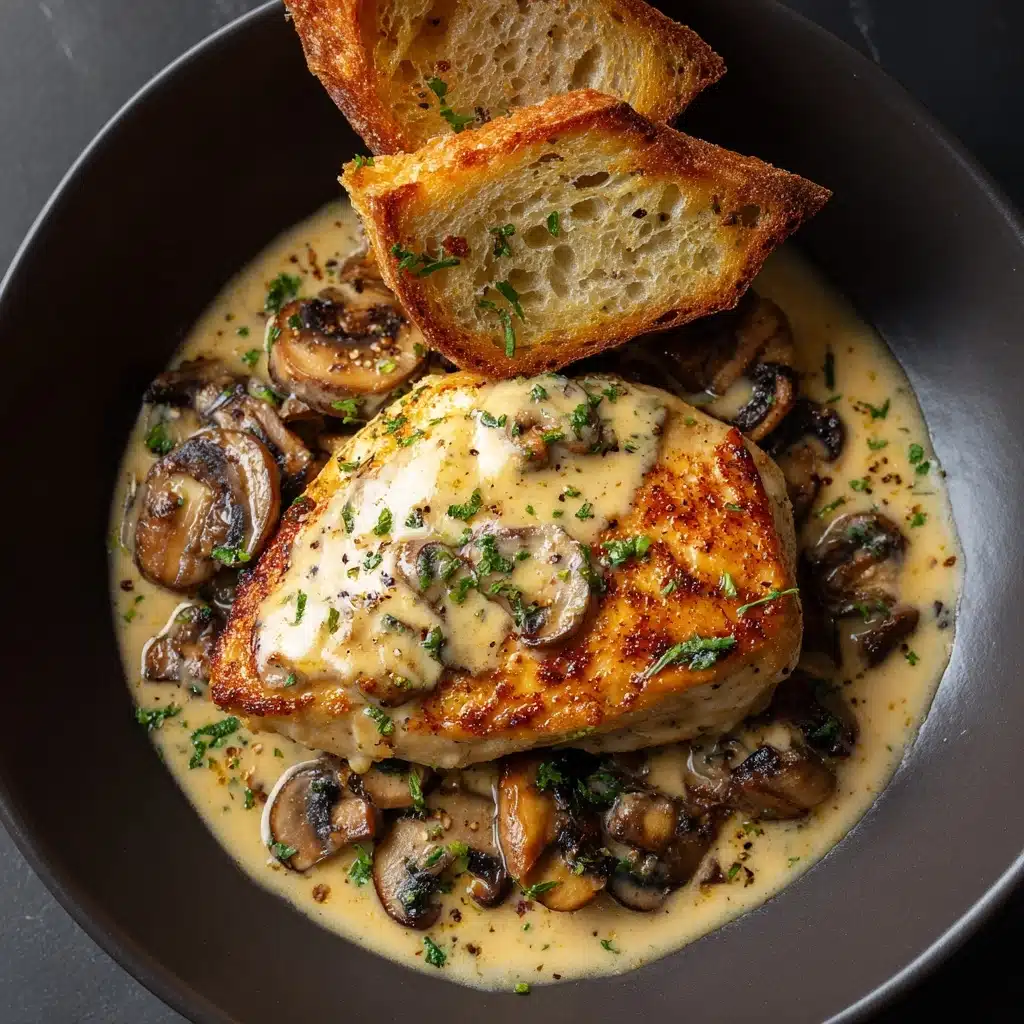Creamy Brie Chicken & Mushrooms Recipe