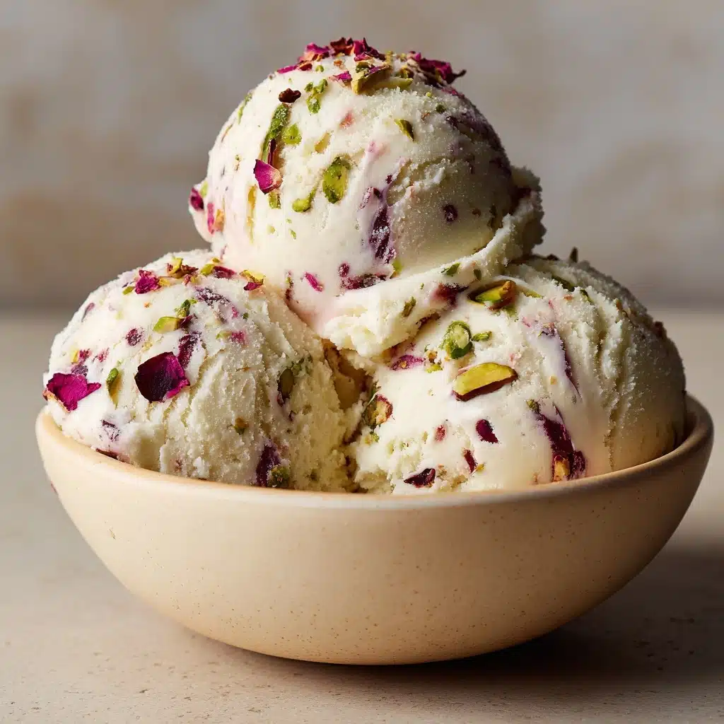 Rose Pistachio Cheesecake Ice Cream Recipe