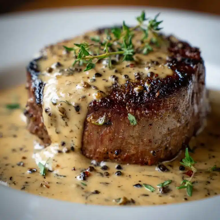 Creamy Garlic Sauce Steak Recipe