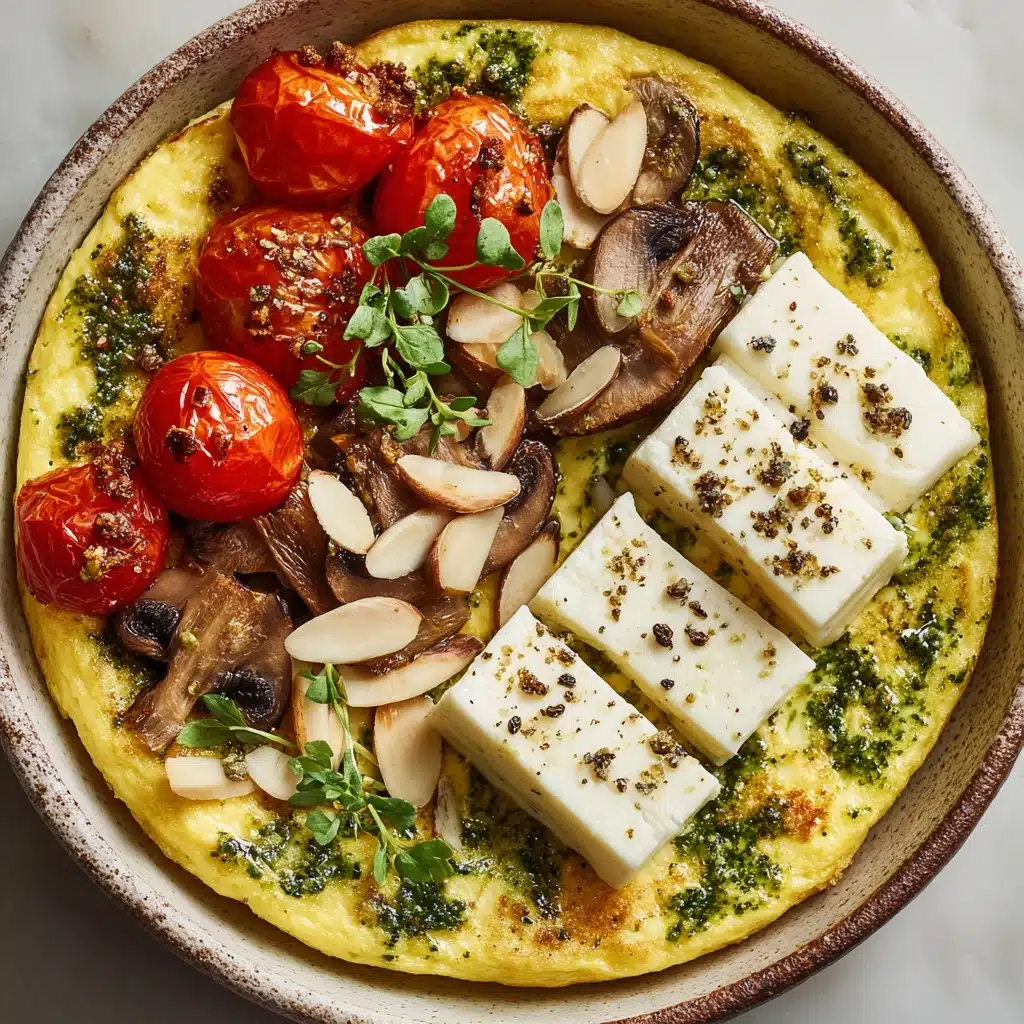 Goat’s Cheese & Pesto Omelette Lunch Bowl Recipe - Recipe Image