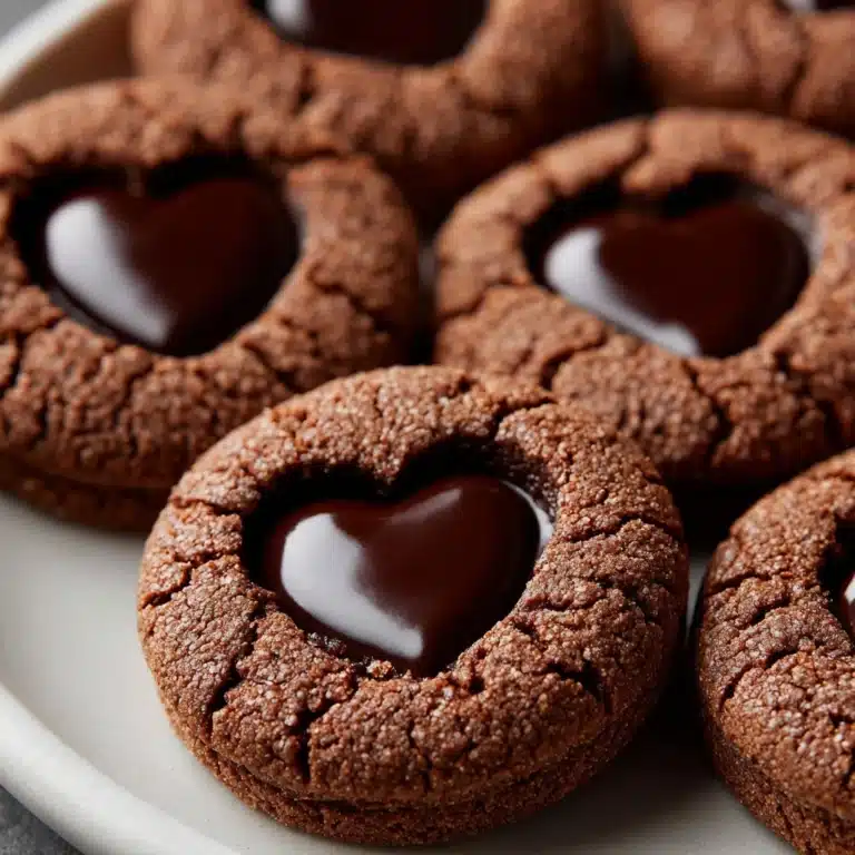 Heart-Shaped Chocolate Thumbprint Cookies Recipe