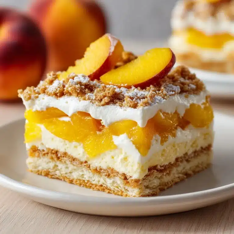 Peaches and Cream Pie Bars Recipe
