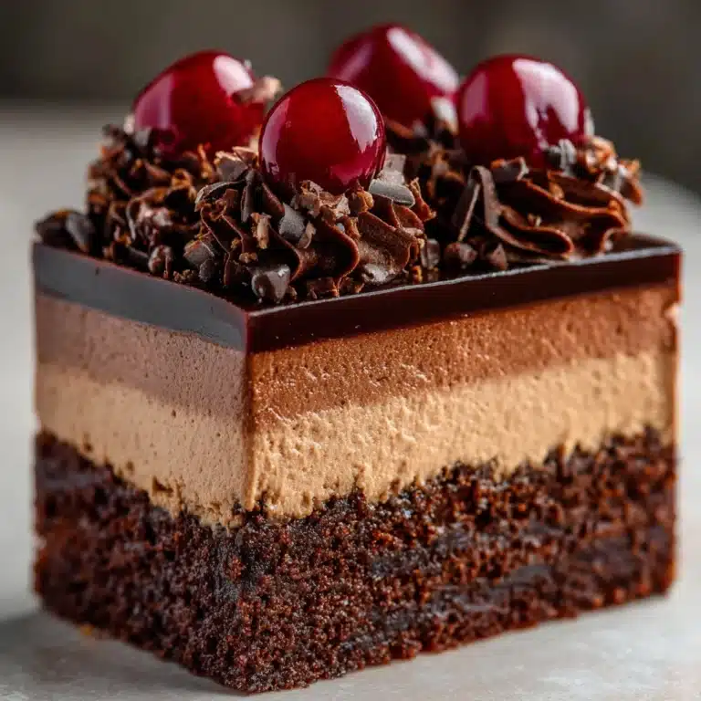 Triple Chocolate Mousse Cake Recipe