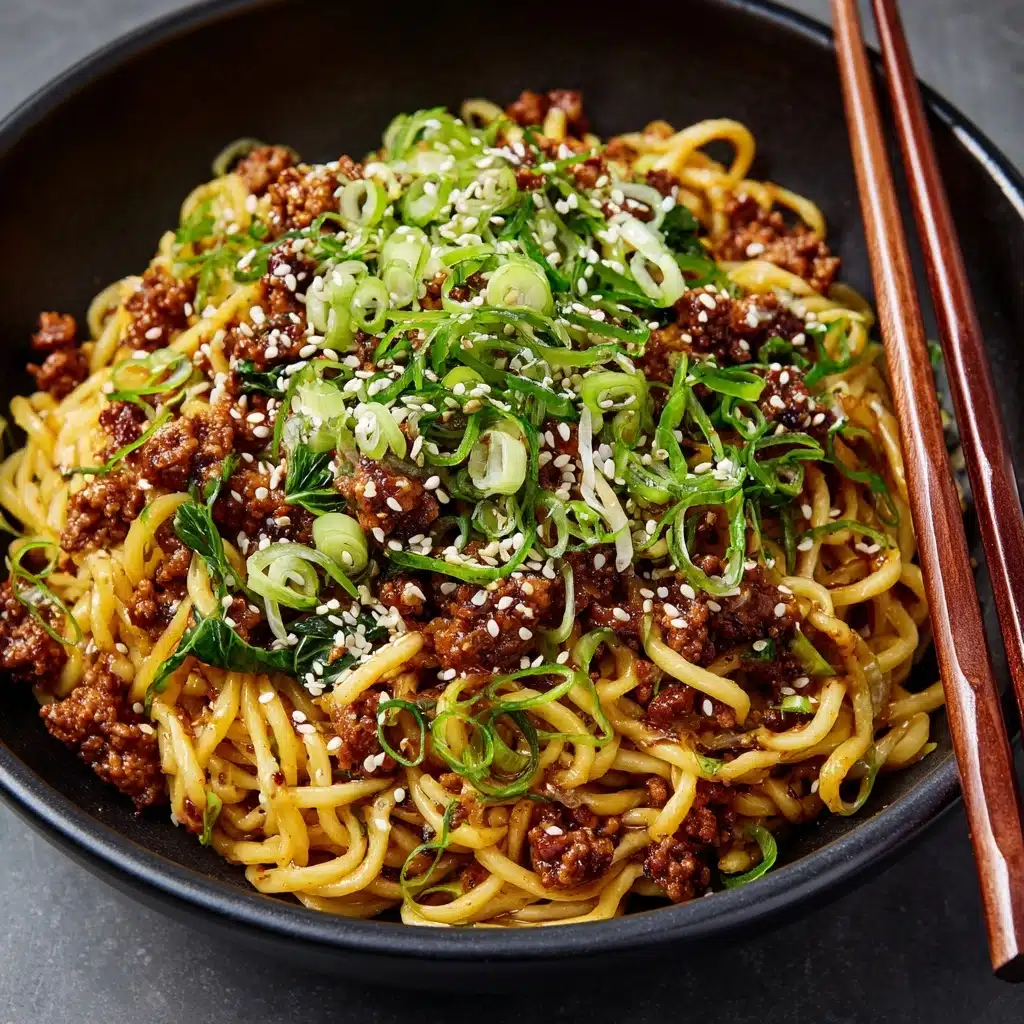 Mongolian Ground Beef Noodles Recipe - Recipe Image