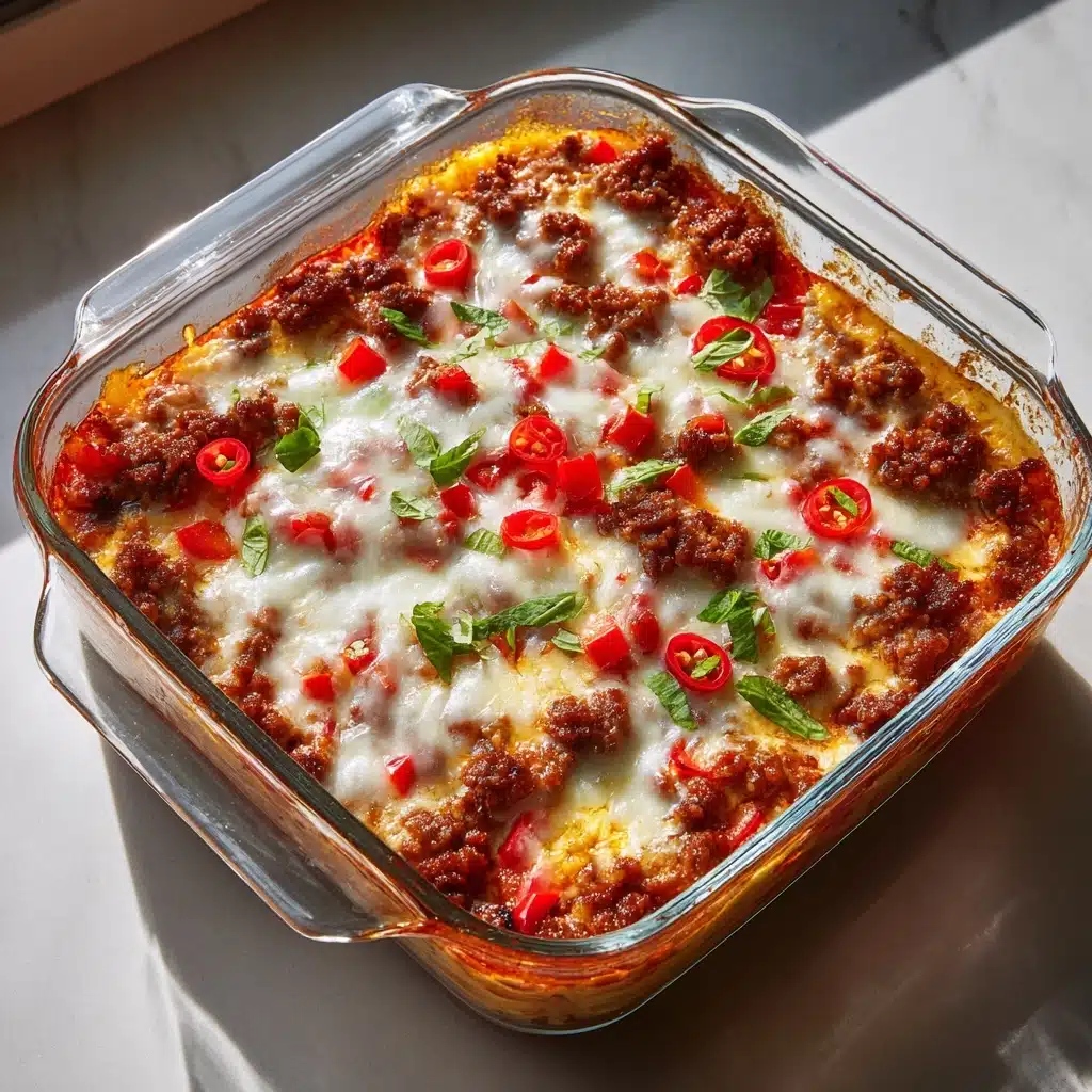 Southern Five-Layer Beef Casserole Recipe - Recipe Image