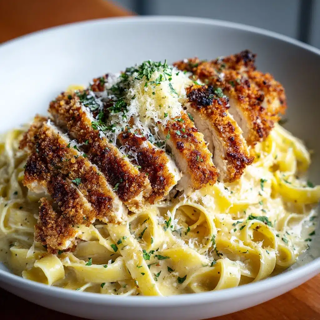Crispy Chicken with Creamy Pasta Recipe - Recipe Image