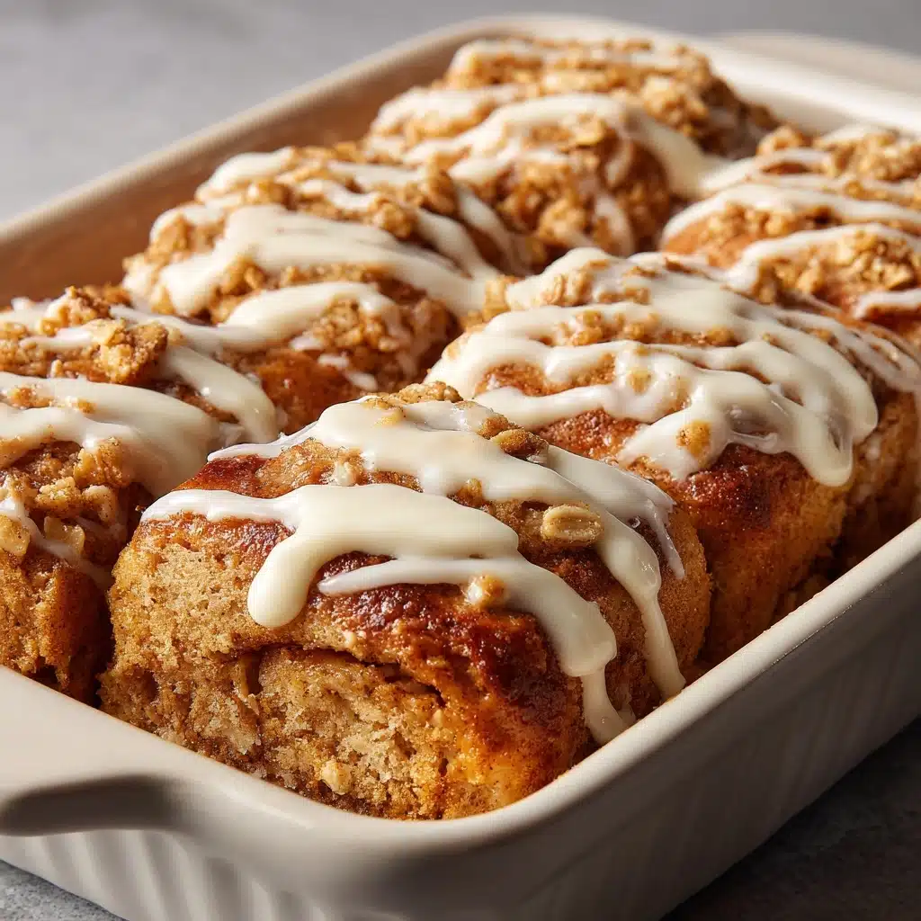 High-Protein Cinnamon Roll Baked Oatmeal Recipe - Recipe Image