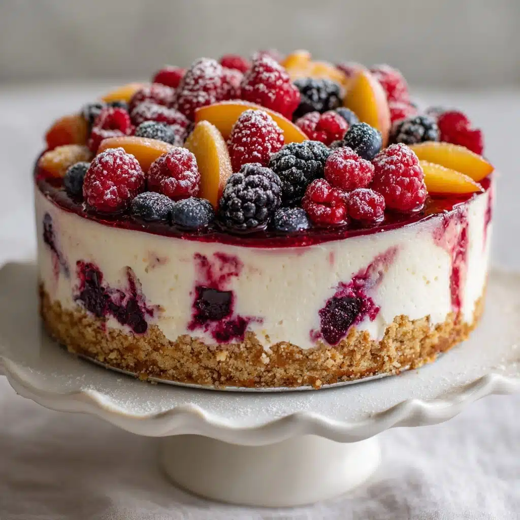 Berry and Peach Cheesecake Recipe - Recipe Image