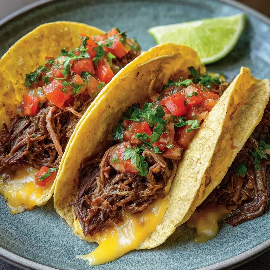 Crockpot Shredded Beef Tacos Recipe - Recipe Image