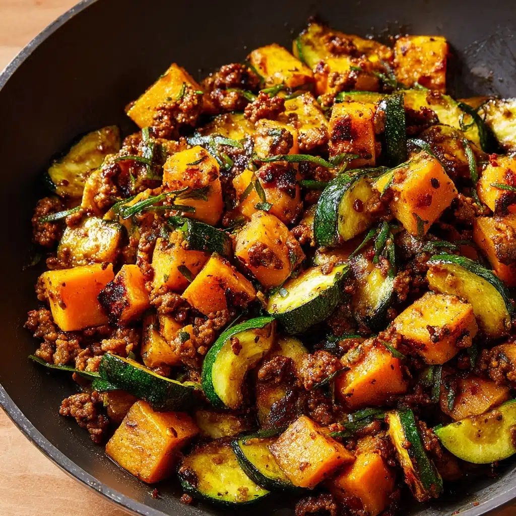 Ground Beef Zucchini Sweet Potato Skillet Recipe - Recipe Image