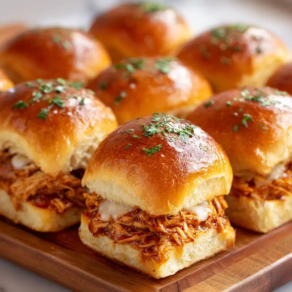 Cheesy BBQ Chicken Sliders Recipe - Recipe Image