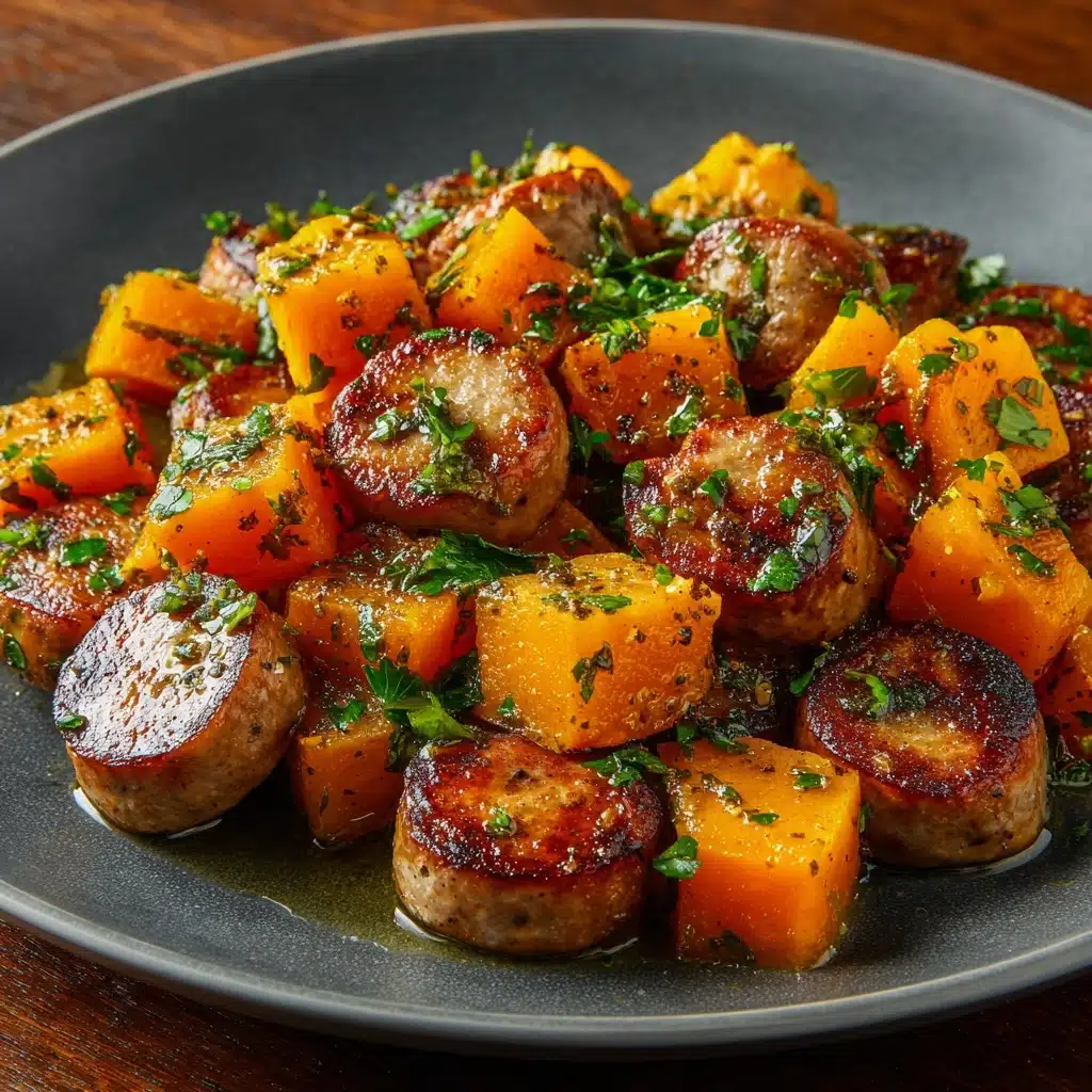 Sausage Sweet Potatoes Honey Garlic Recipe - Recipe Image