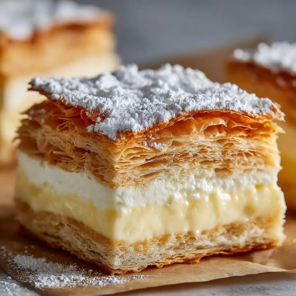 Vanilla Custard Cream Squares Recipe - Recipe Image