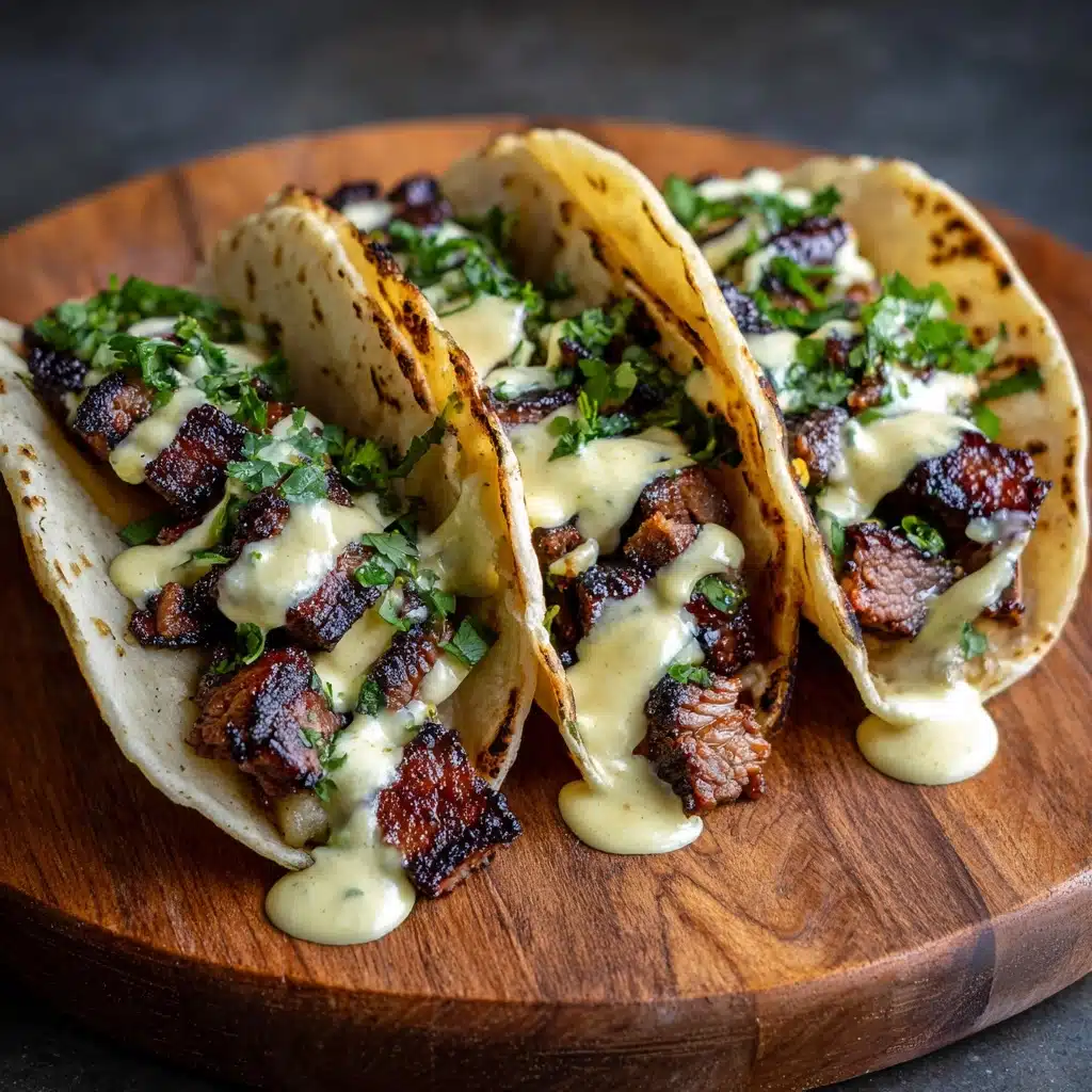 Garlic Butter Honey BBQ Beef Tacos Recipe - Recipe Image