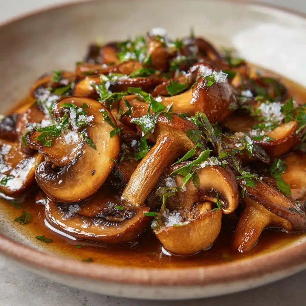Garlic Butter Roasted Mushrooms Recipe - Recipe Image