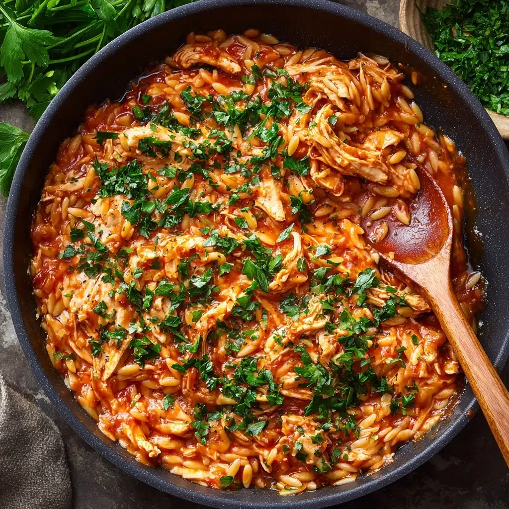 Creamy Tomato Orzo with Chicken Recipe - Recipe Image