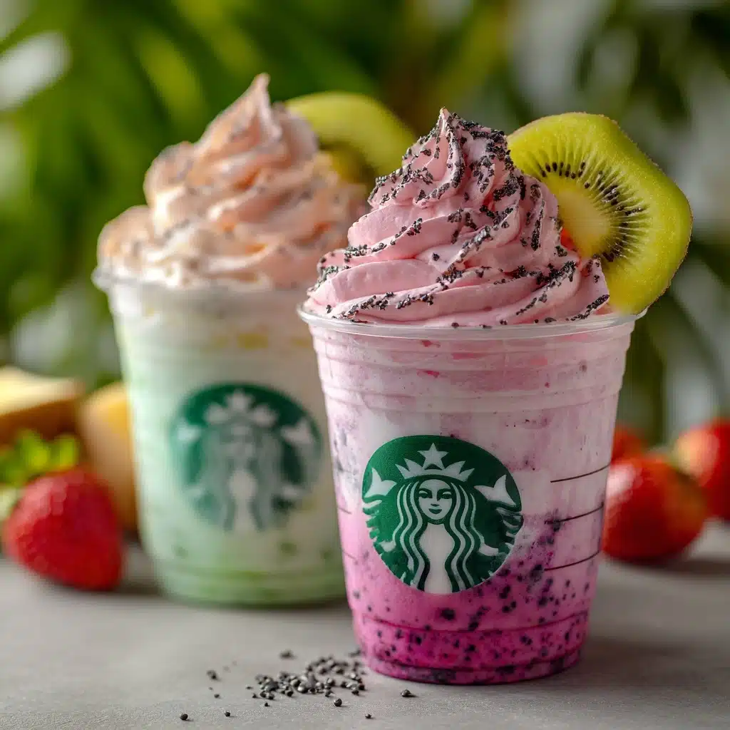 Kiwi Dragonfruit Crush Frappuccinos Recipe - Recipe Image