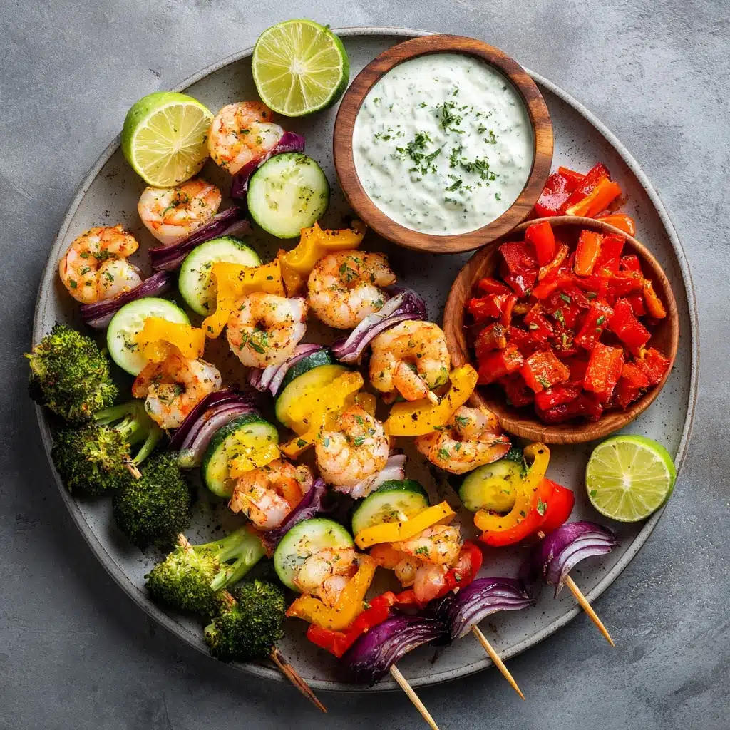 Shrimp and Vegetable Skewers Recipe - Recipe Image