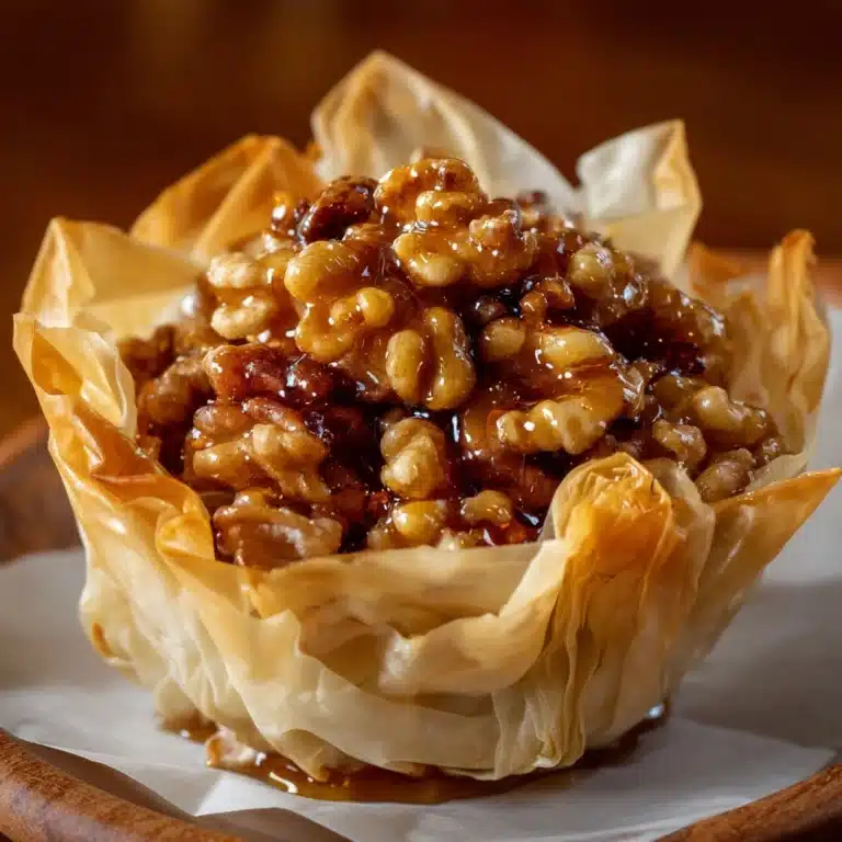 Pecan Caramel Baklava Cups Recipe