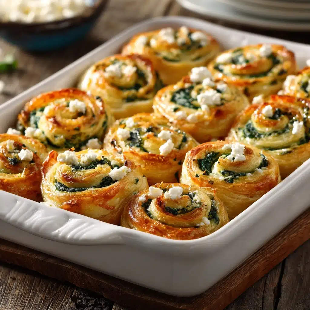 Spinach Feta Pinwheels Recipe - Recipe Image