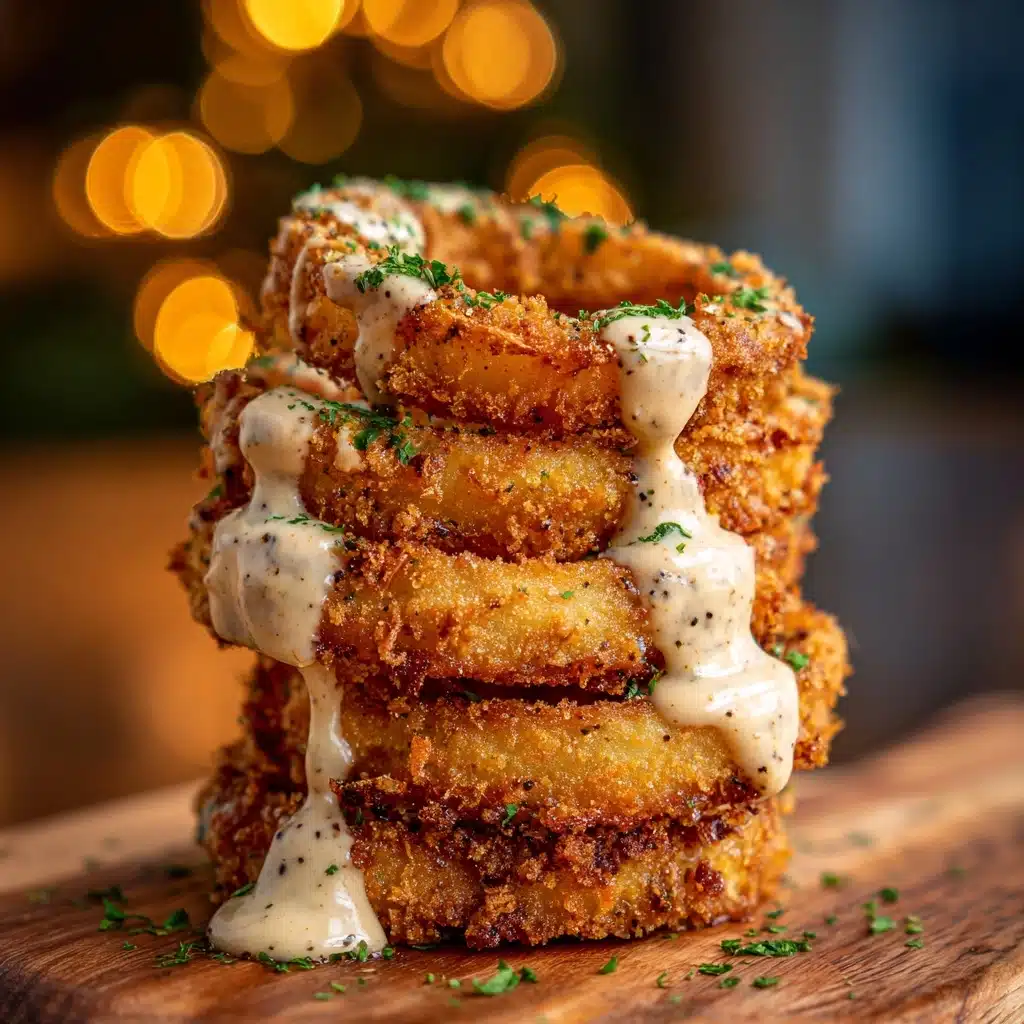 Crispy Onion Rings Drizzled Recipe