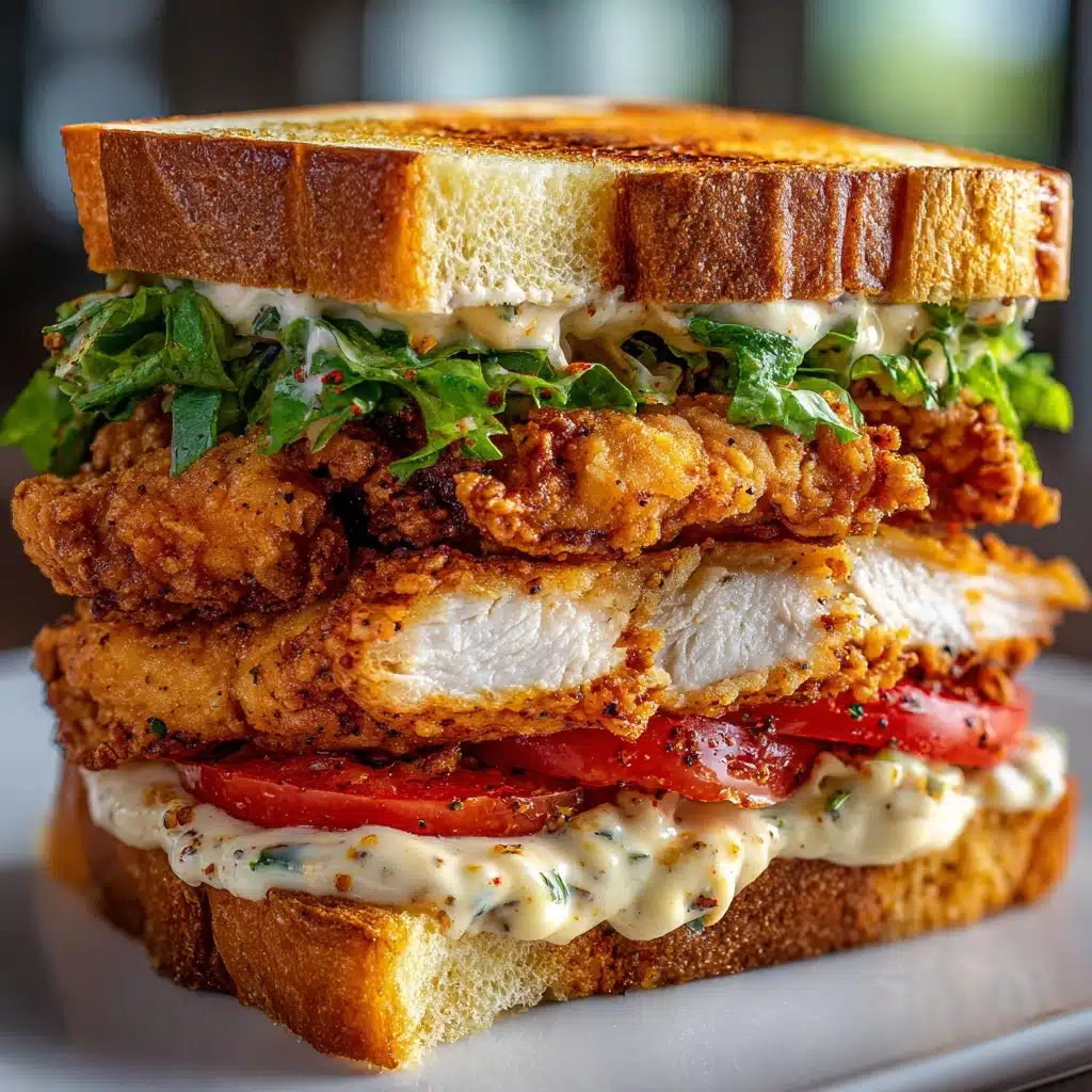 Dijon Mayo Brined Crispy Chicken Sandwich Recipe - Recipe Image