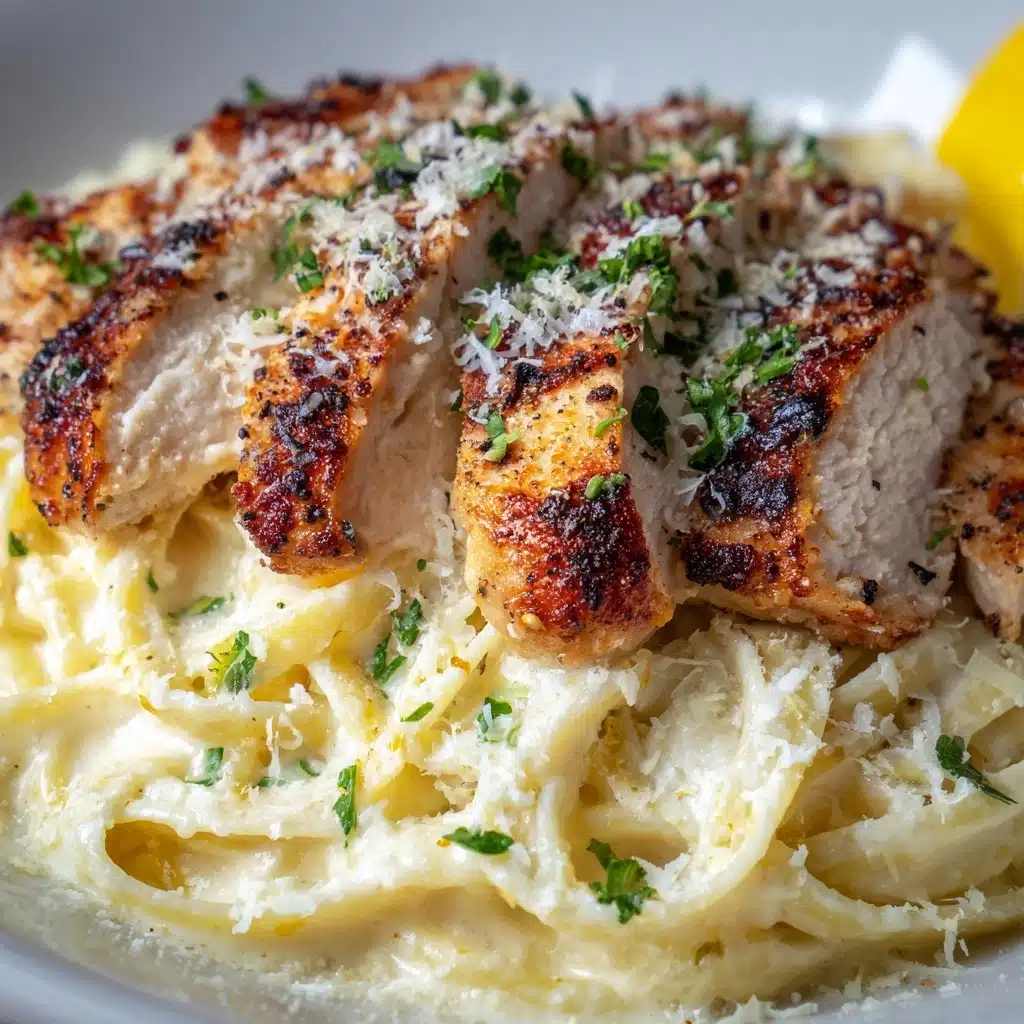 Creamy Lemon Garlic Chicken Pasta Recipe - Recipe Image