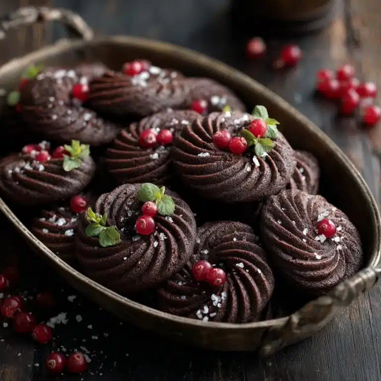 Piped Chocolate Butter Cookies Recipe