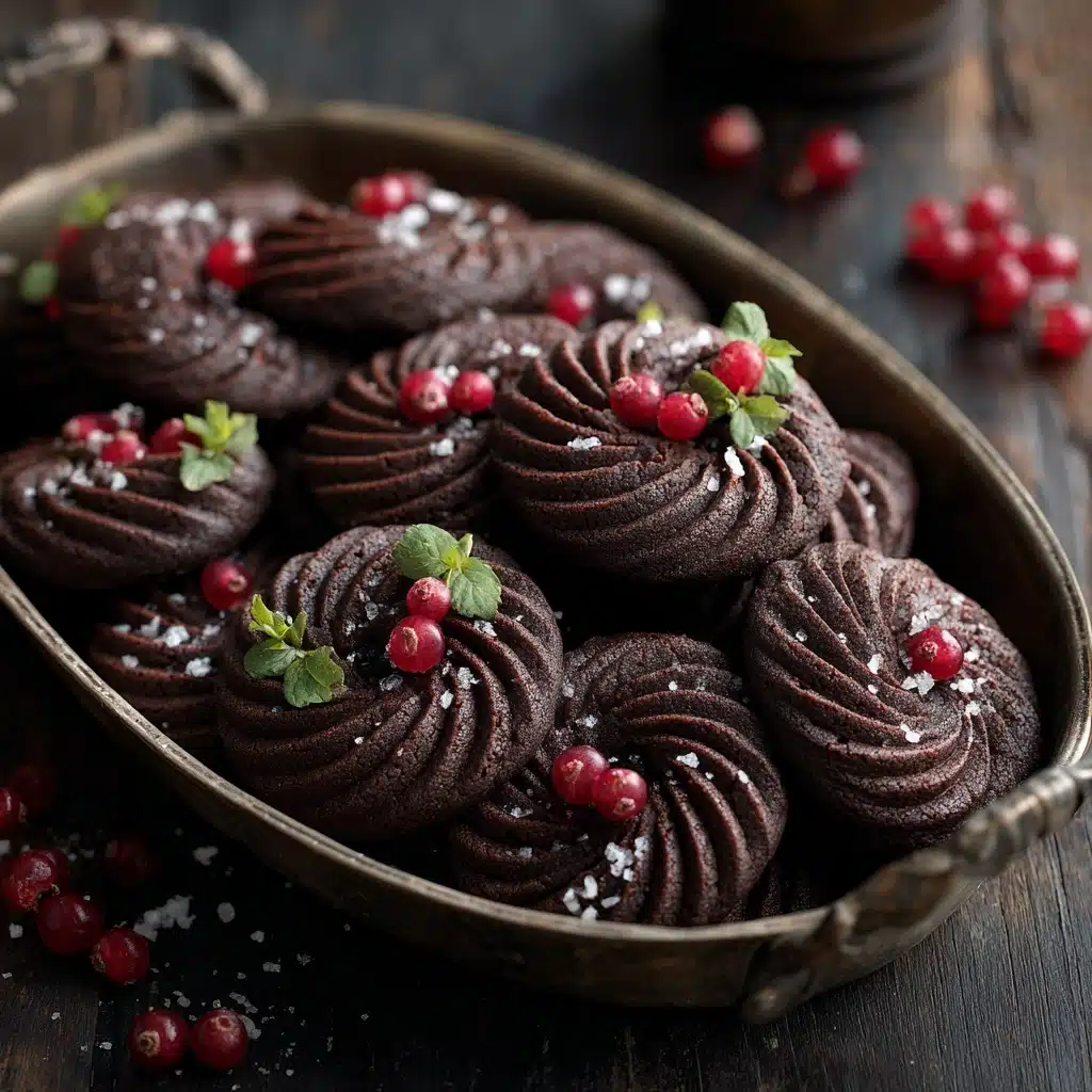 Piped Chocolate Butter Cookies Recipe