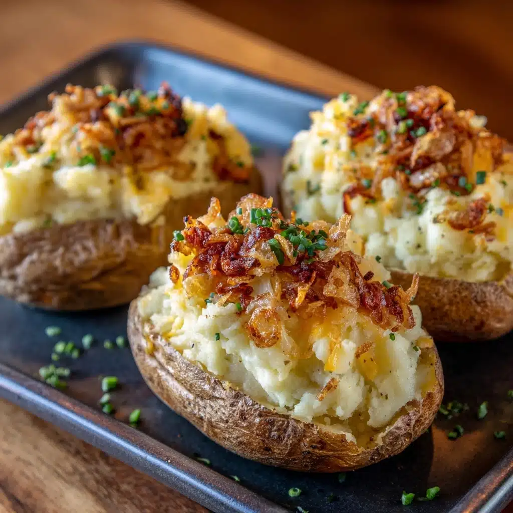 French Onion Twice Baked Potatoes Recipe - Recipe Image