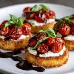 Italian Basil Chicken Cutlets with Tomato and Burrata Topping Recipe