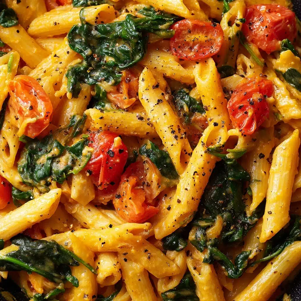 Delicious Spinach Tomato Pasta Recipe - Recipe Image