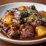 Slow Cooker Garlic Butter Beef Bites & Potatoes Recipe