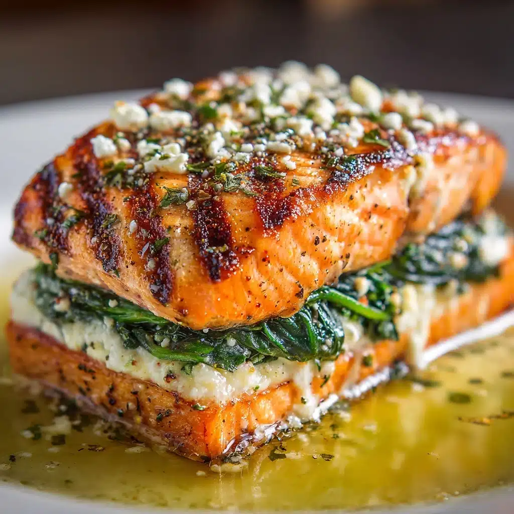 Spinach and Feta Stuffed Salmon Recipe - Recipe Image