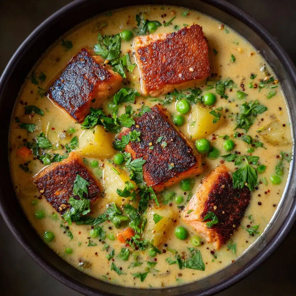 Creamy Blackened Salmon Chowder Recipe - Recipe Image
