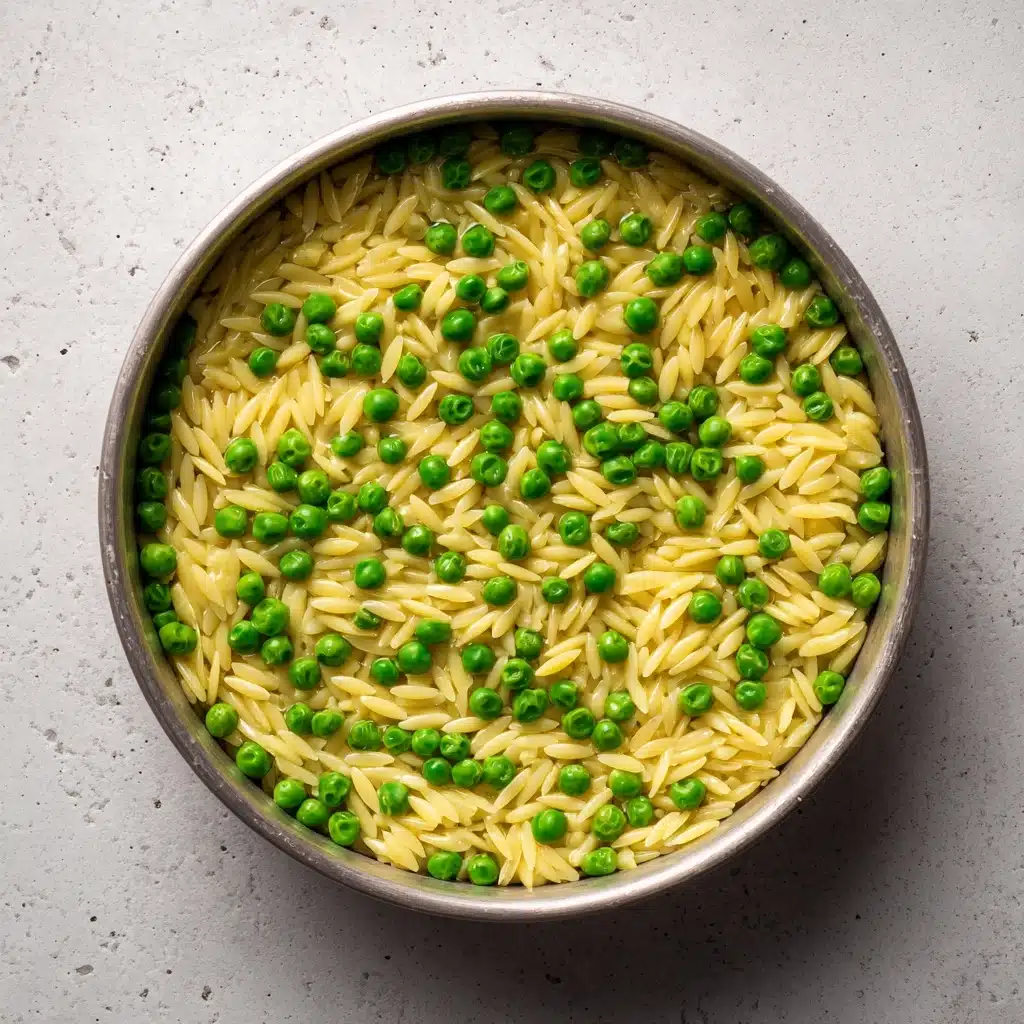 Creamy Parmesan Orzo with Peas Recipe - Recipe Image