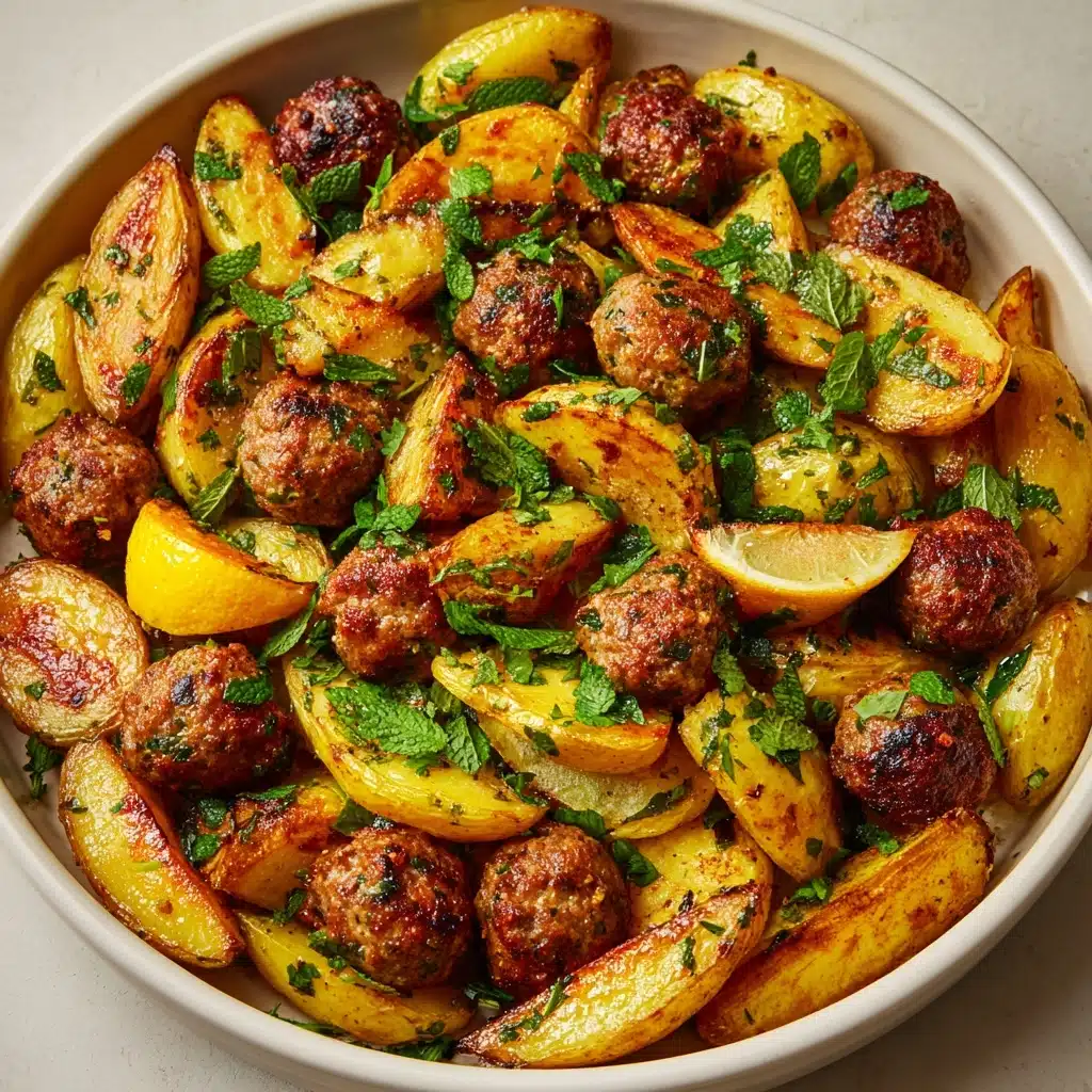One-Pan Greek Meatballs and Potatoes Recipe