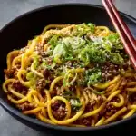 Mongolian Ground Beef Noodles Recipe