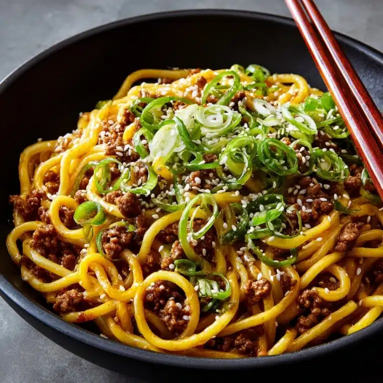 Mongolian Ground Beef Noodles Recipe