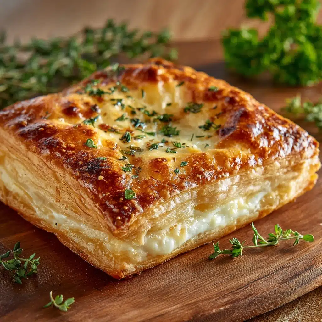 Baked Gruyère in Pastry with Rosemary and Garlic Recipe - Recipe Image