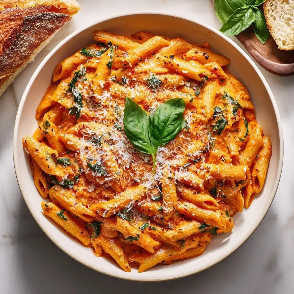 Creamy Tomato and Basil Penne Pasta Recipe