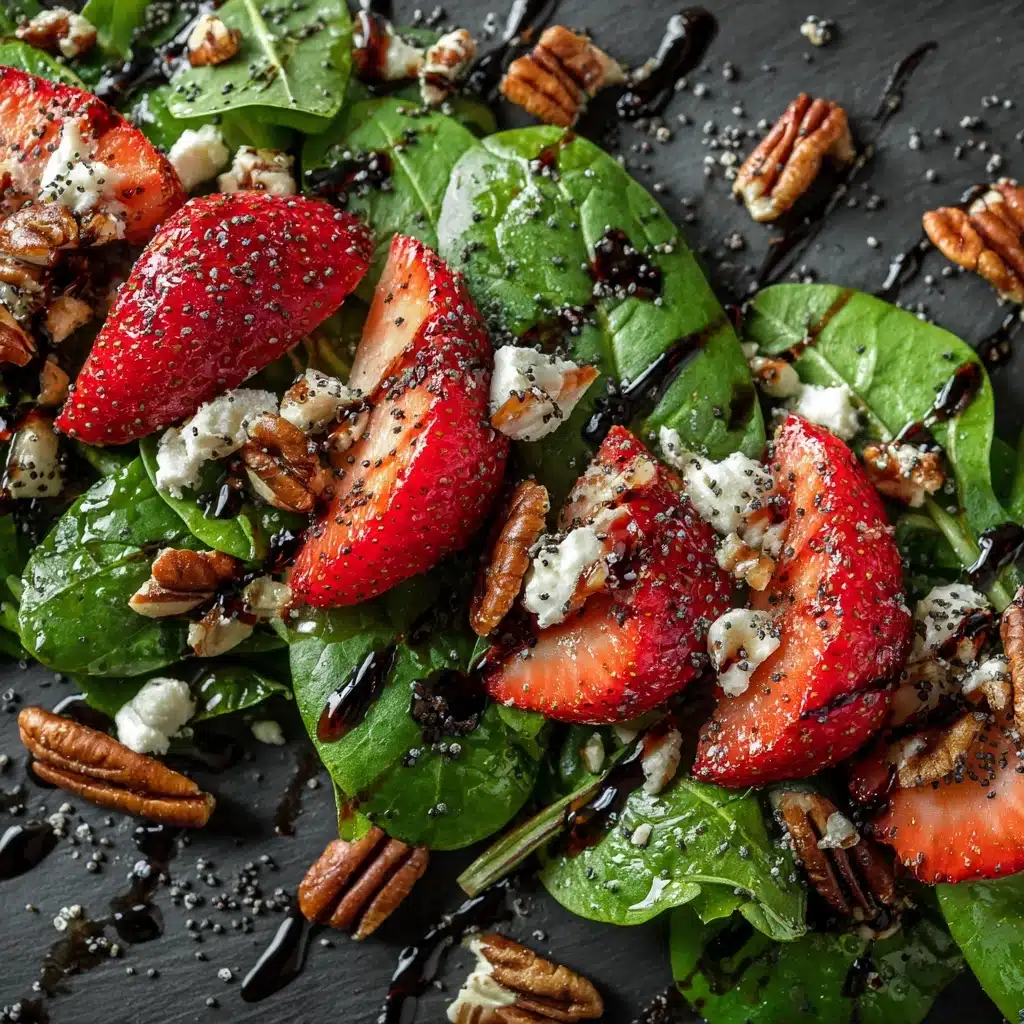 Spinach Strawberry Salad with Balsamic Poppy Seed Dressing Recipe