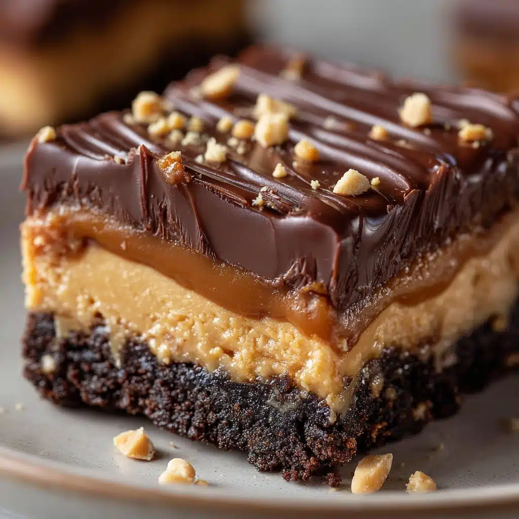 Chocolate Peanut Butter Ooey Gooey Butter Bars Recipe - Recipe Image