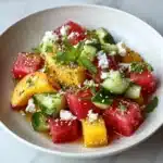Summer Peach Watermelon Salad Recipe